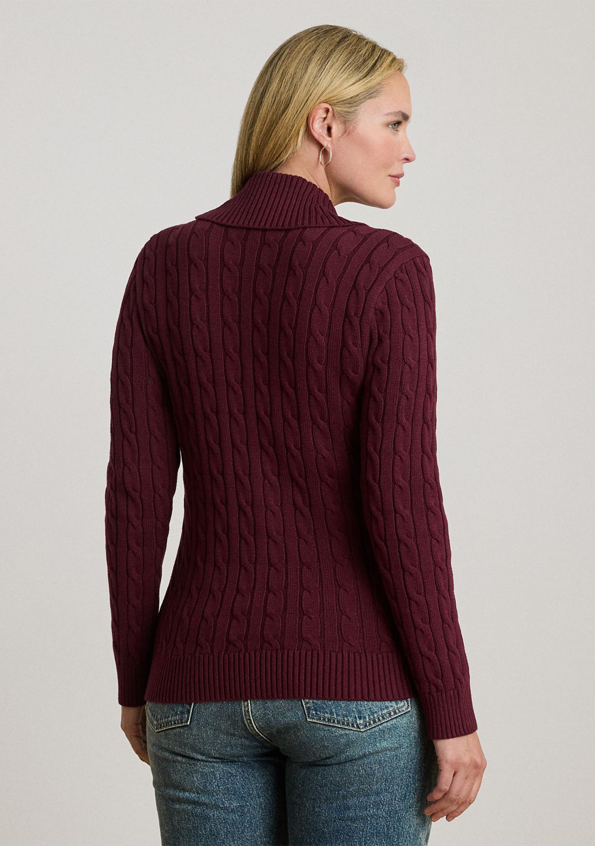 Womens Buckled Cotton Sweater