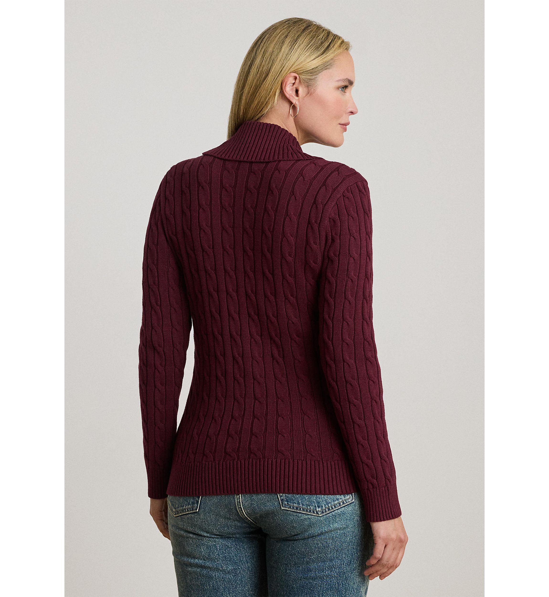 Womens Buckled Cotton Sweater