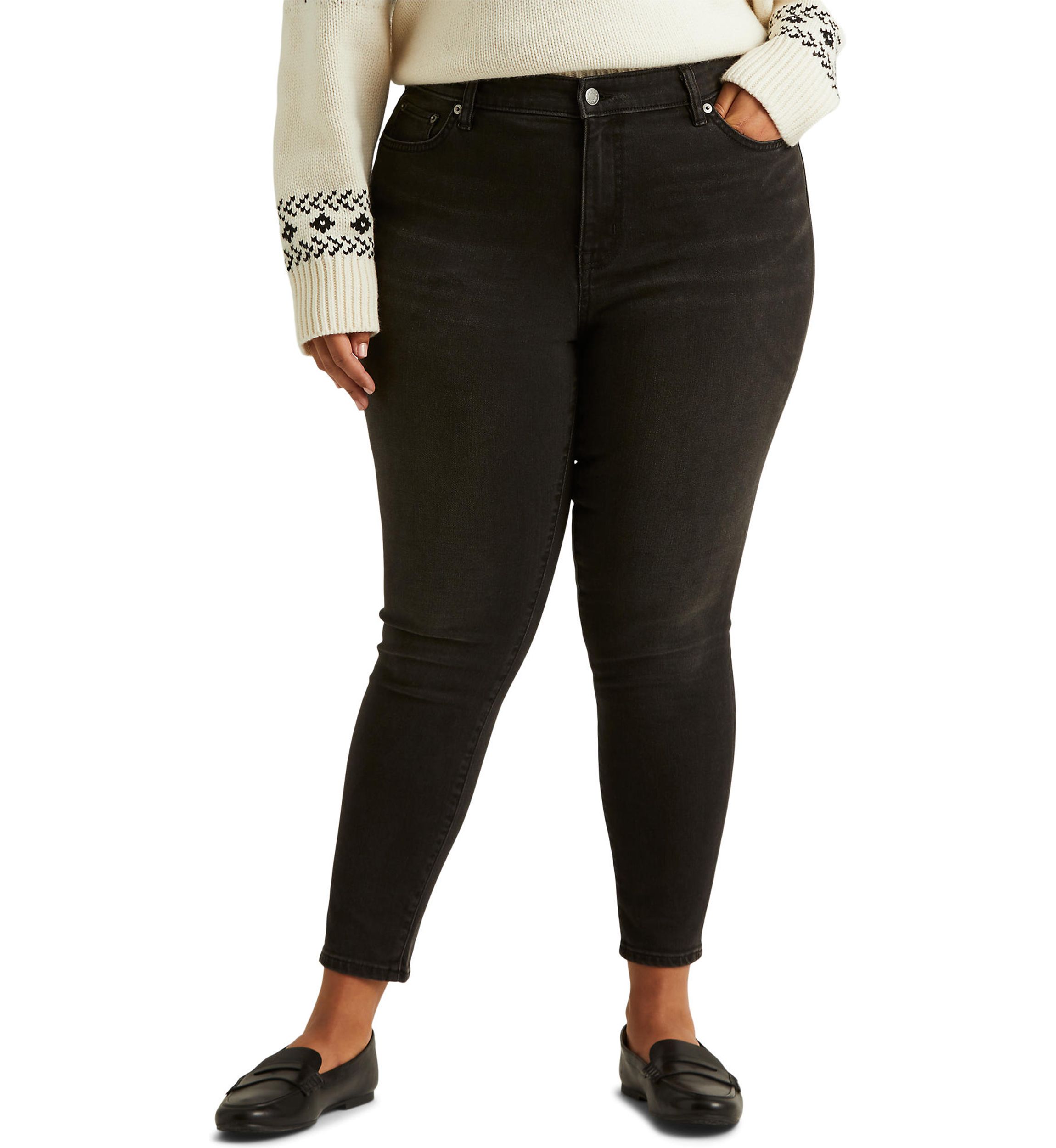 Plus Size High Rise Skinny Ankle Jeans