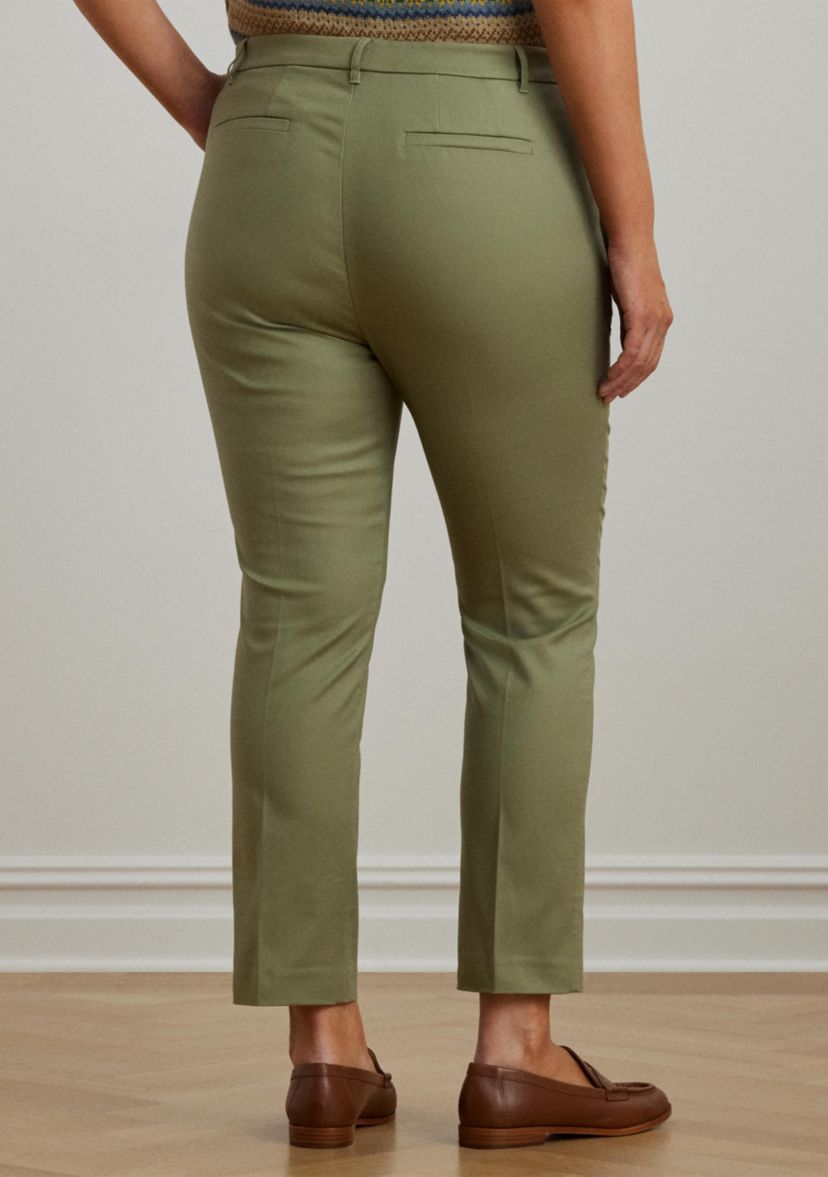 Plus Size Stretch Cotton Blend Pants