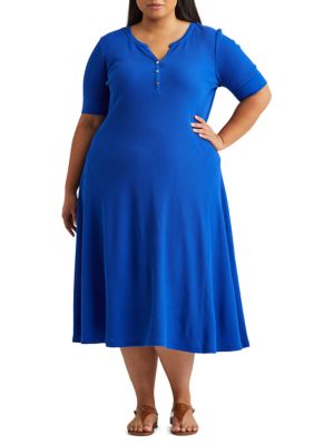 Lauren Ralph Lauren Plus Size Cotton Henley Dress | belk