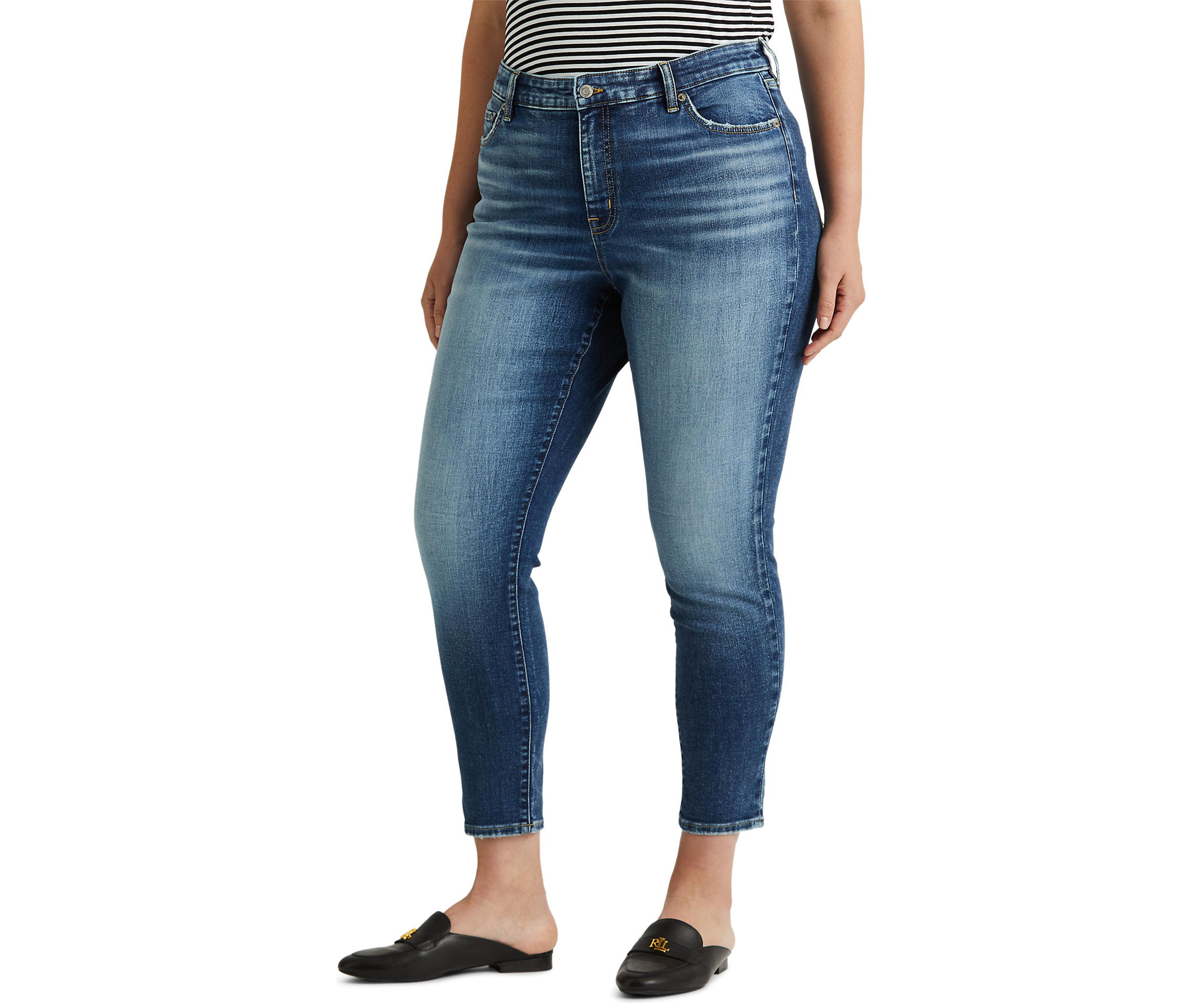 Plus Size High Rise Skinny Ankle Jeans