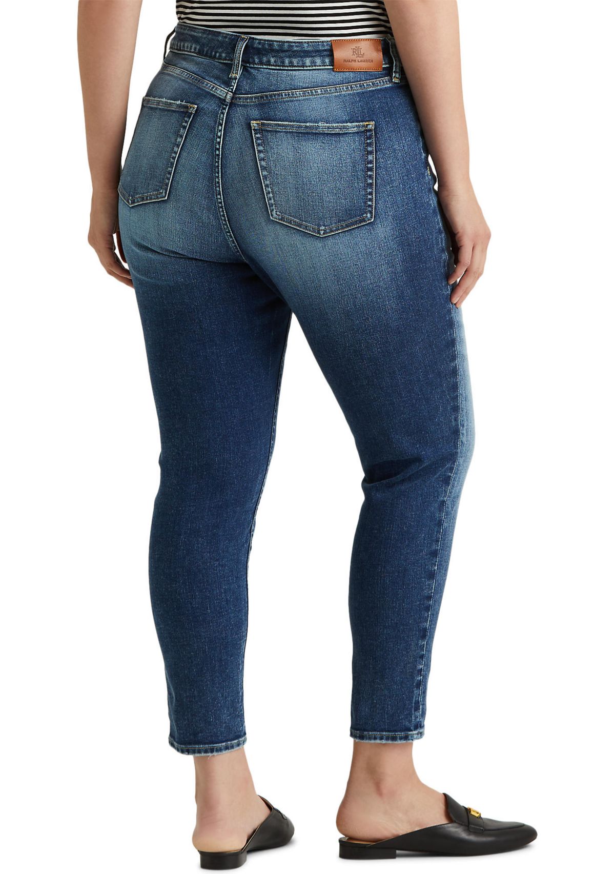 Plus Size High Rise Skinny Ankle Jeans