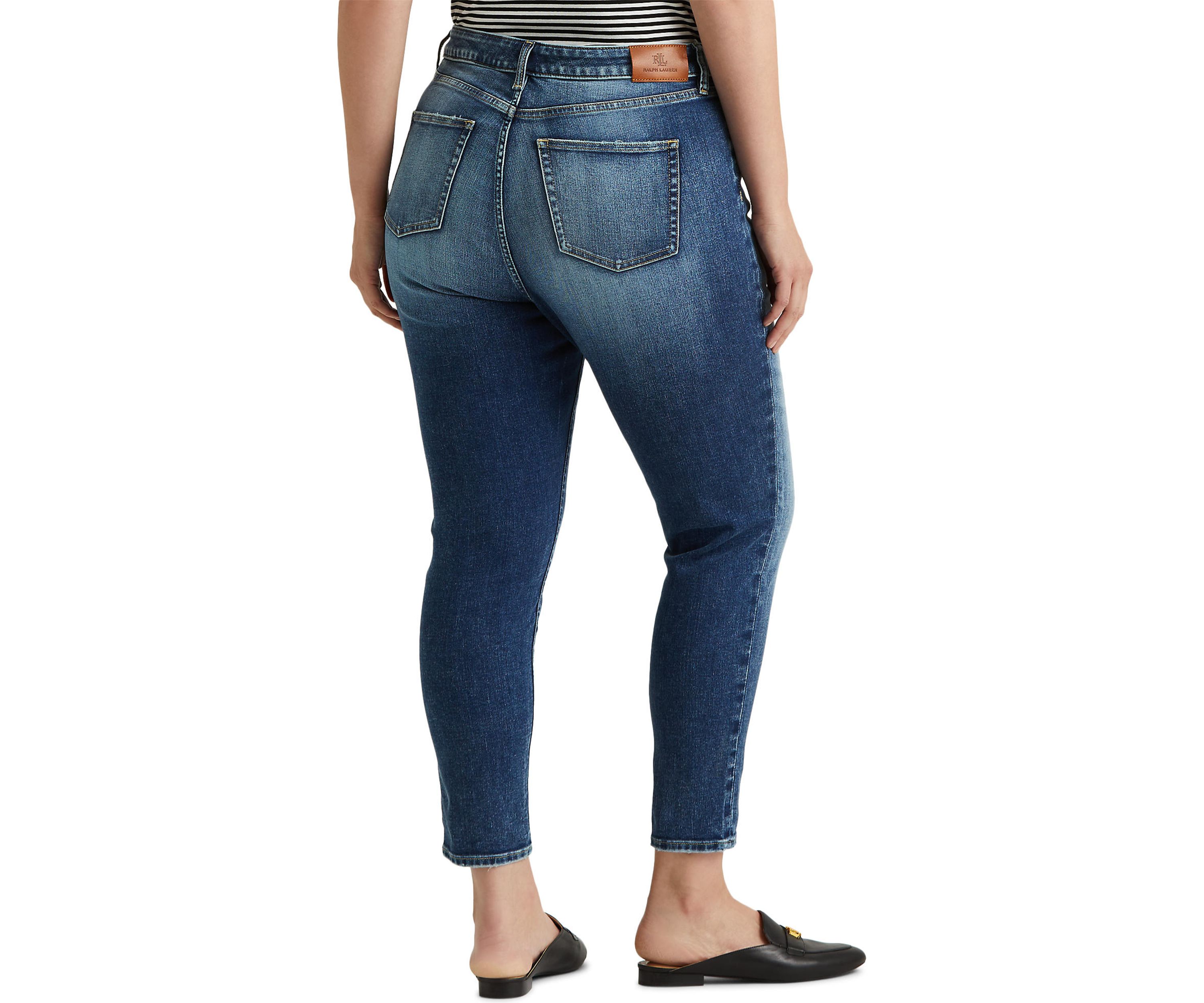 Plus Size High Rise Skinny Ankle Jeans