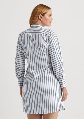 Lauren Ralph Lauren Striped Cotton Broadcloth Shirtdress☆ ワンピース・オールインワン  ワンピース :443