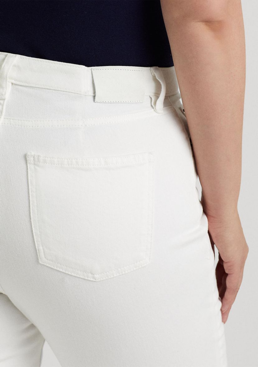 Plus Size High Rise Straight Ankle Jeans