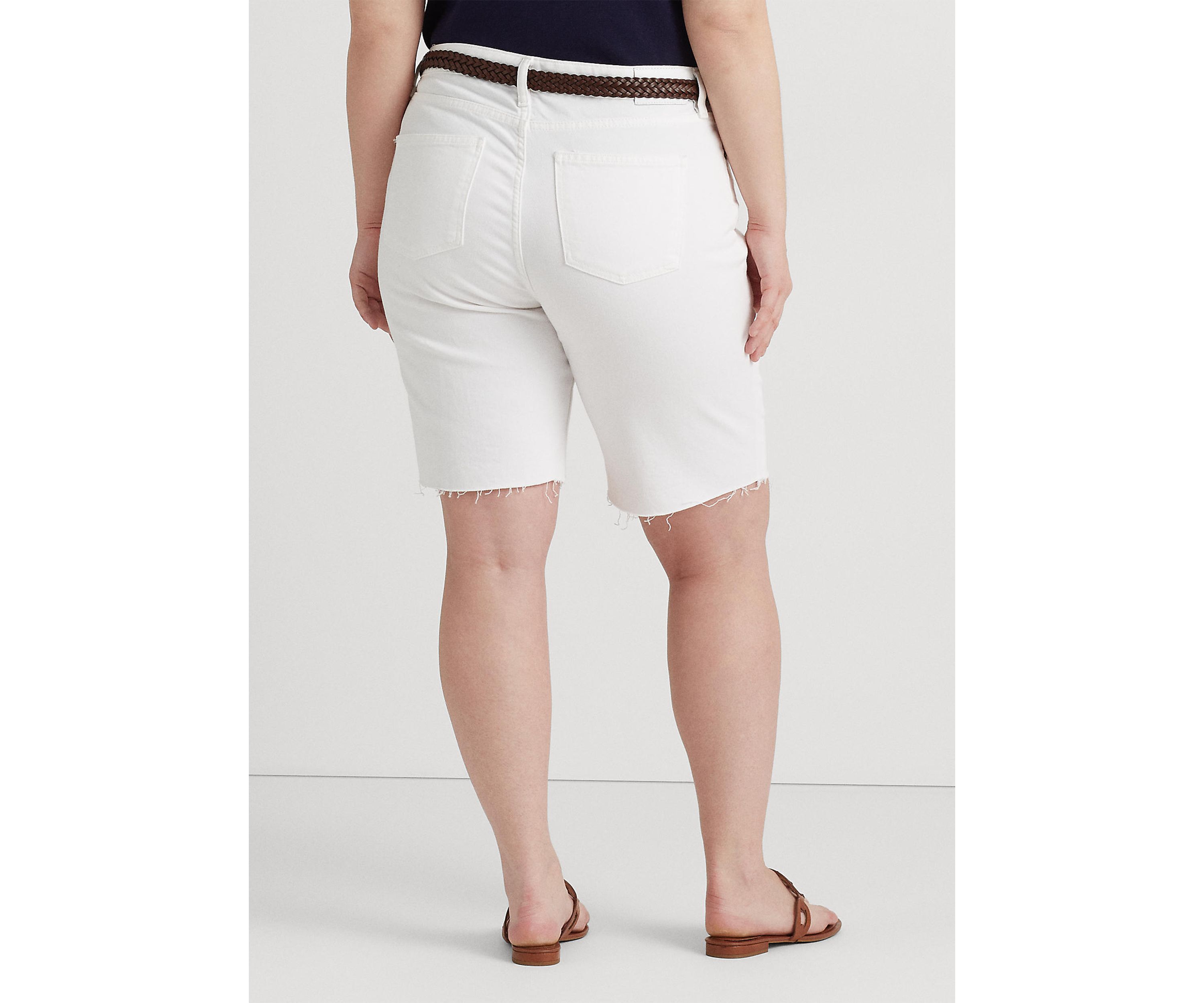 Plus Size Cutoff Denim Shorts