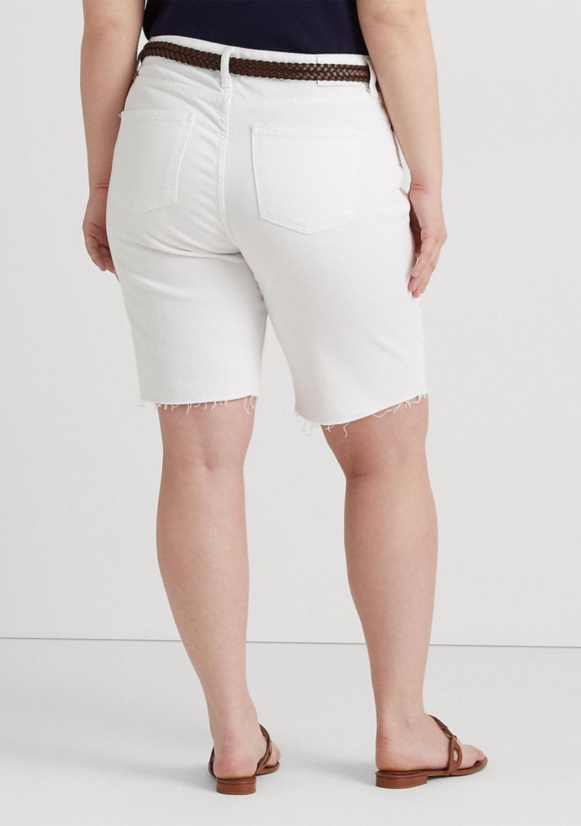 Plus Size Cutoff Denim Shorts
