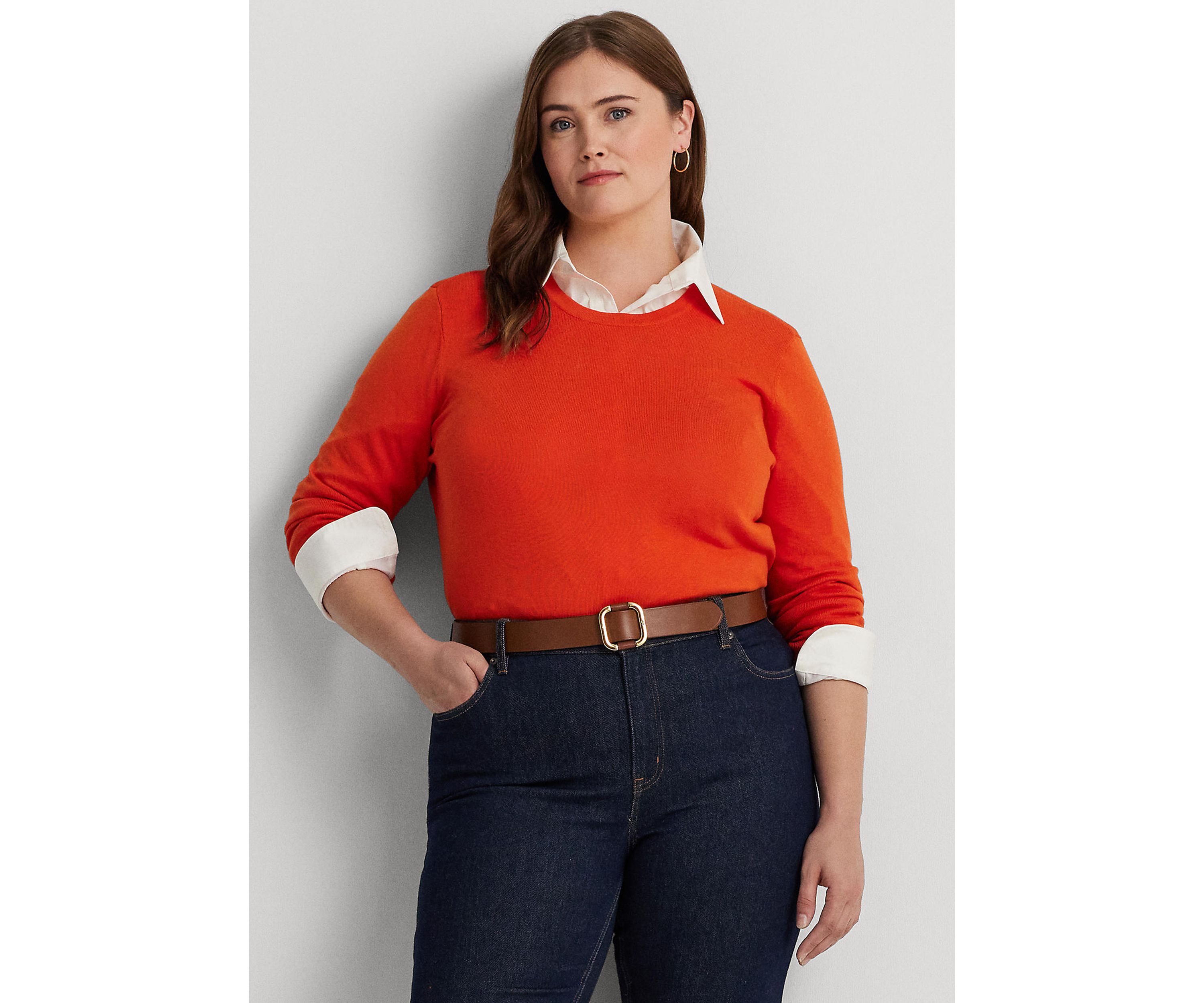 Plus Size Cotton-Blend Sweater