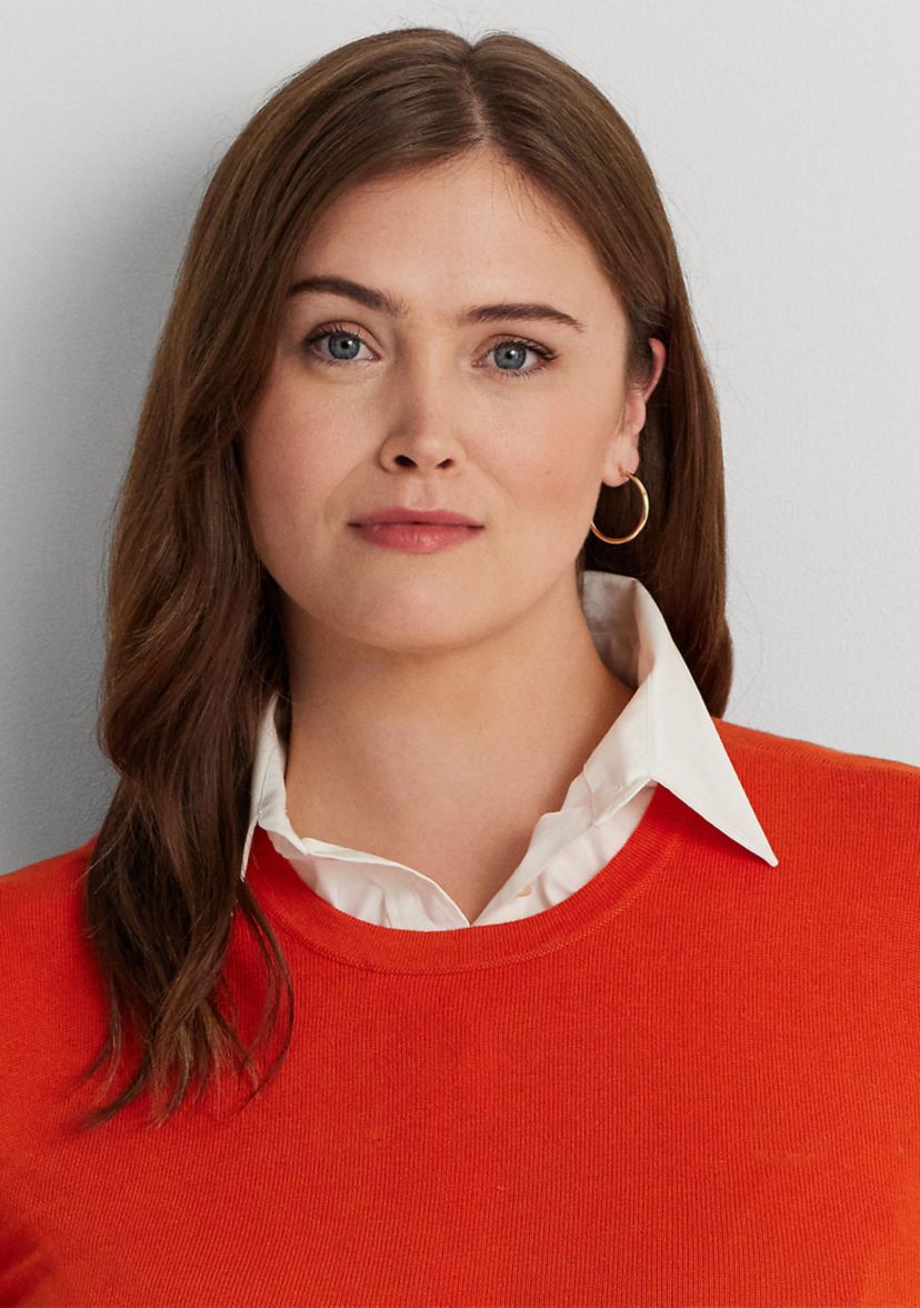 Plus Size Cotton-Blend Sweater