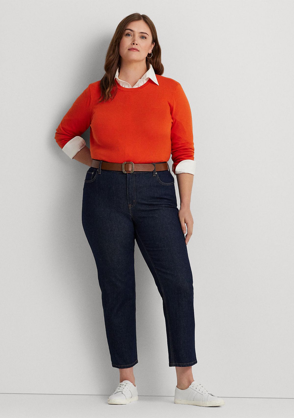 Plus Size Cotton-Blend Sweater
