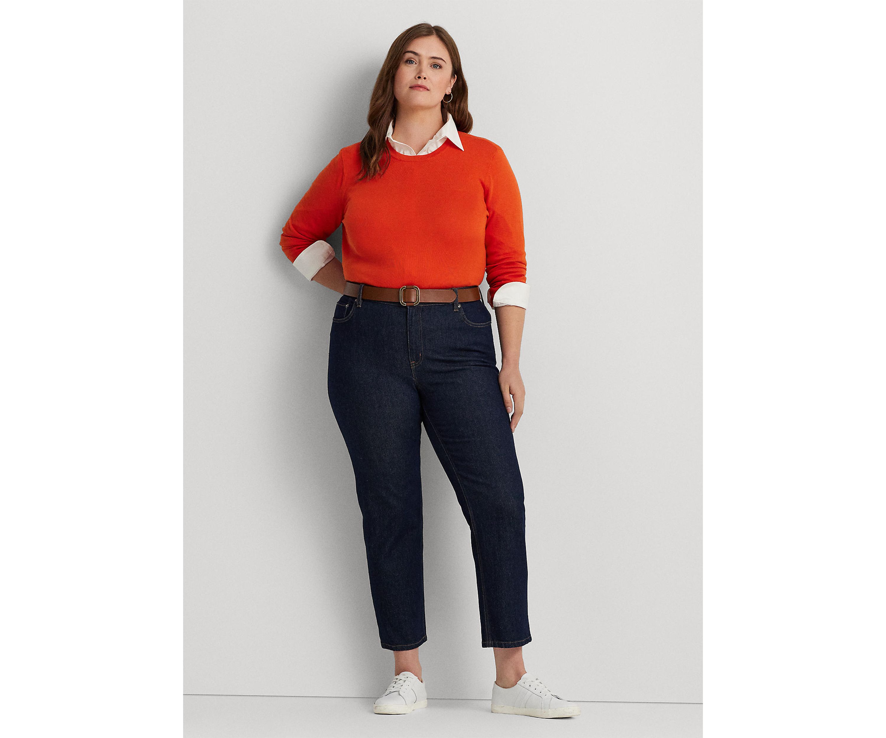 Plus Size Cotton-Blend Sweater