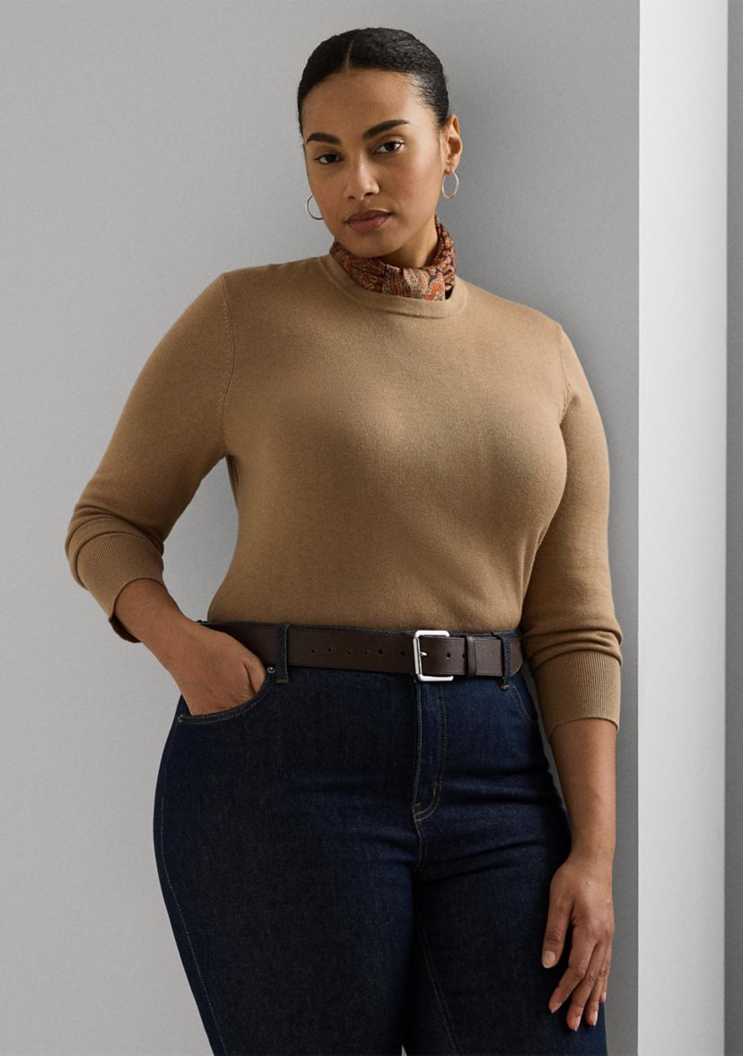 Plus Size Cotton-Blend Sweater