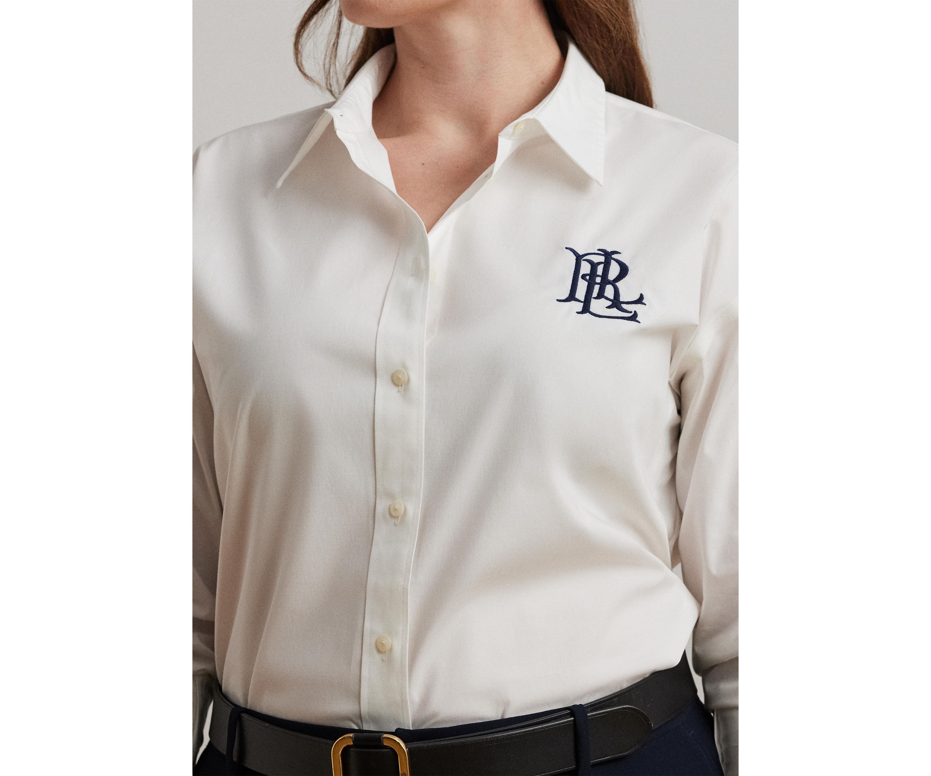 Plus Size Relaxed Fit Stretch Cotton Shirt