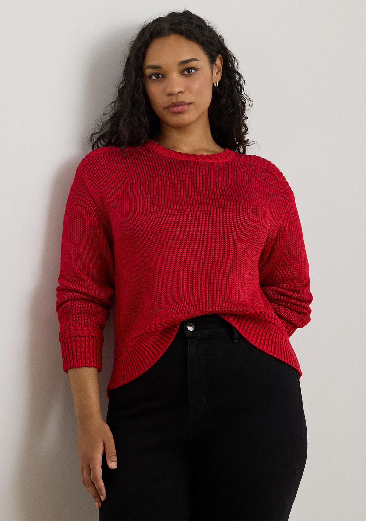 Cotton-Blend Crewneck Sweater