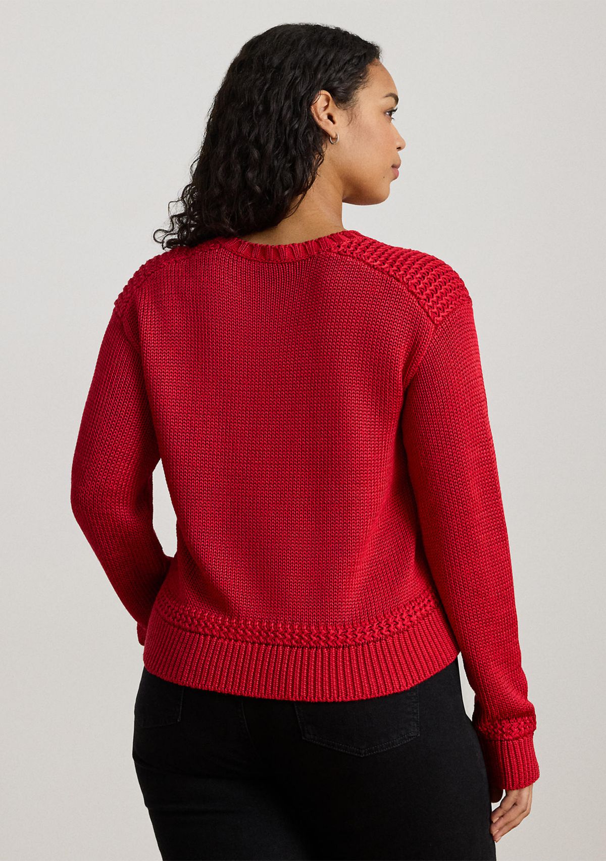 Cotton-Blend Crewneck Sweater