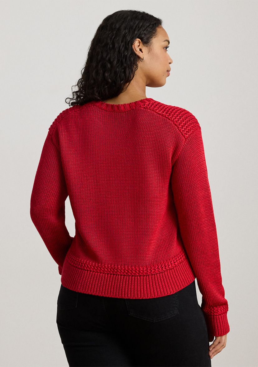 Cotton-Blend Crewneck Sweater