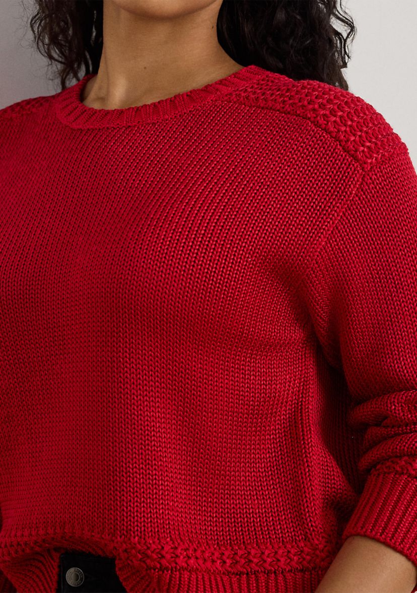 Cotton-Blend Crewneck Sweater