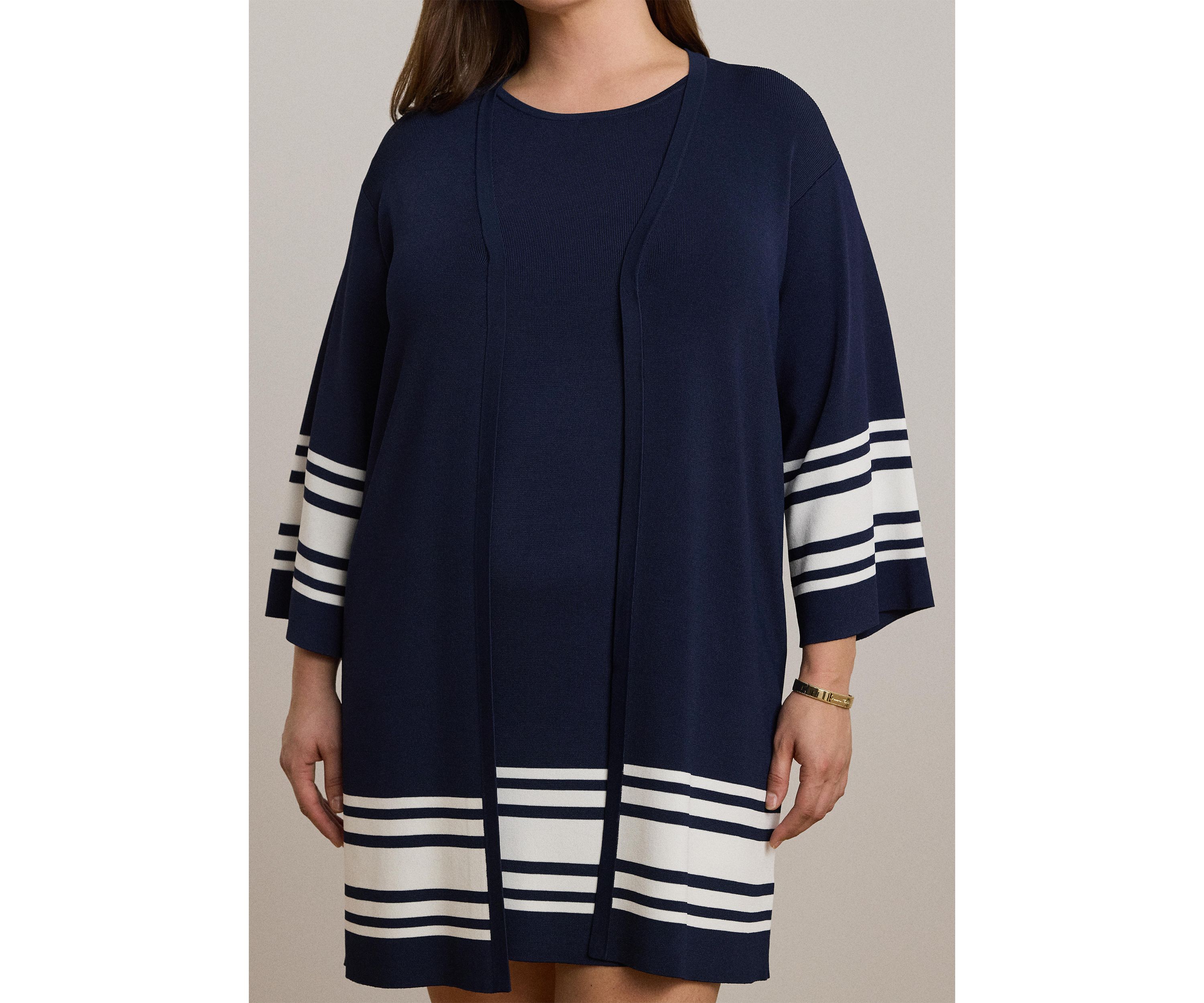 Womens Two-Tone Cardigan