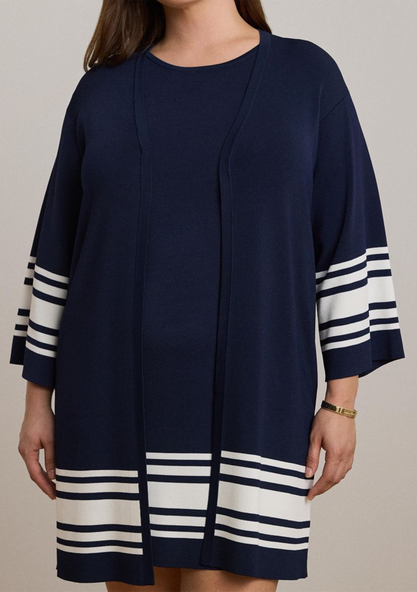 Womens Two-Tone Cardigan