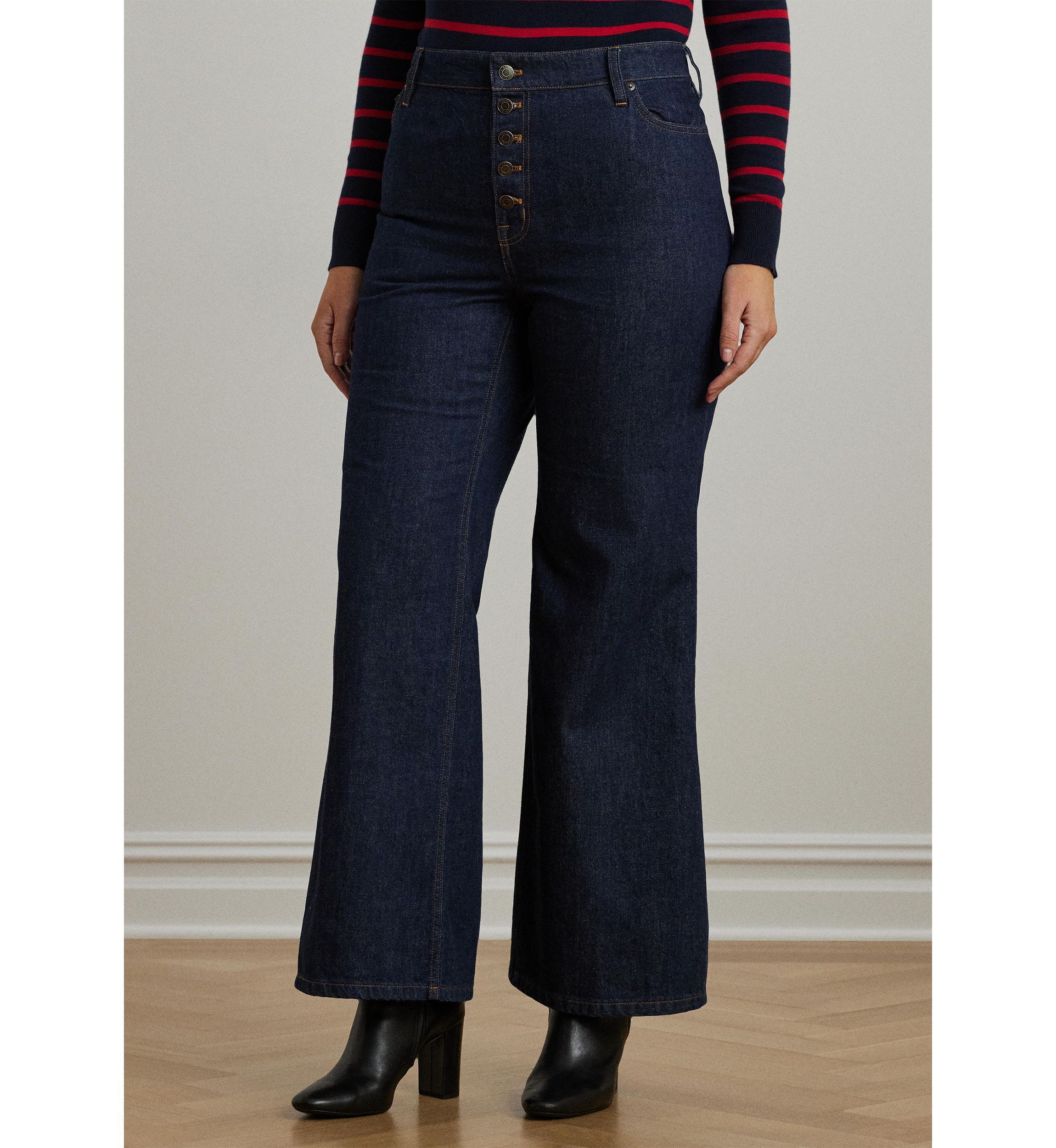 Plus Size High-Rise Flare Jeans