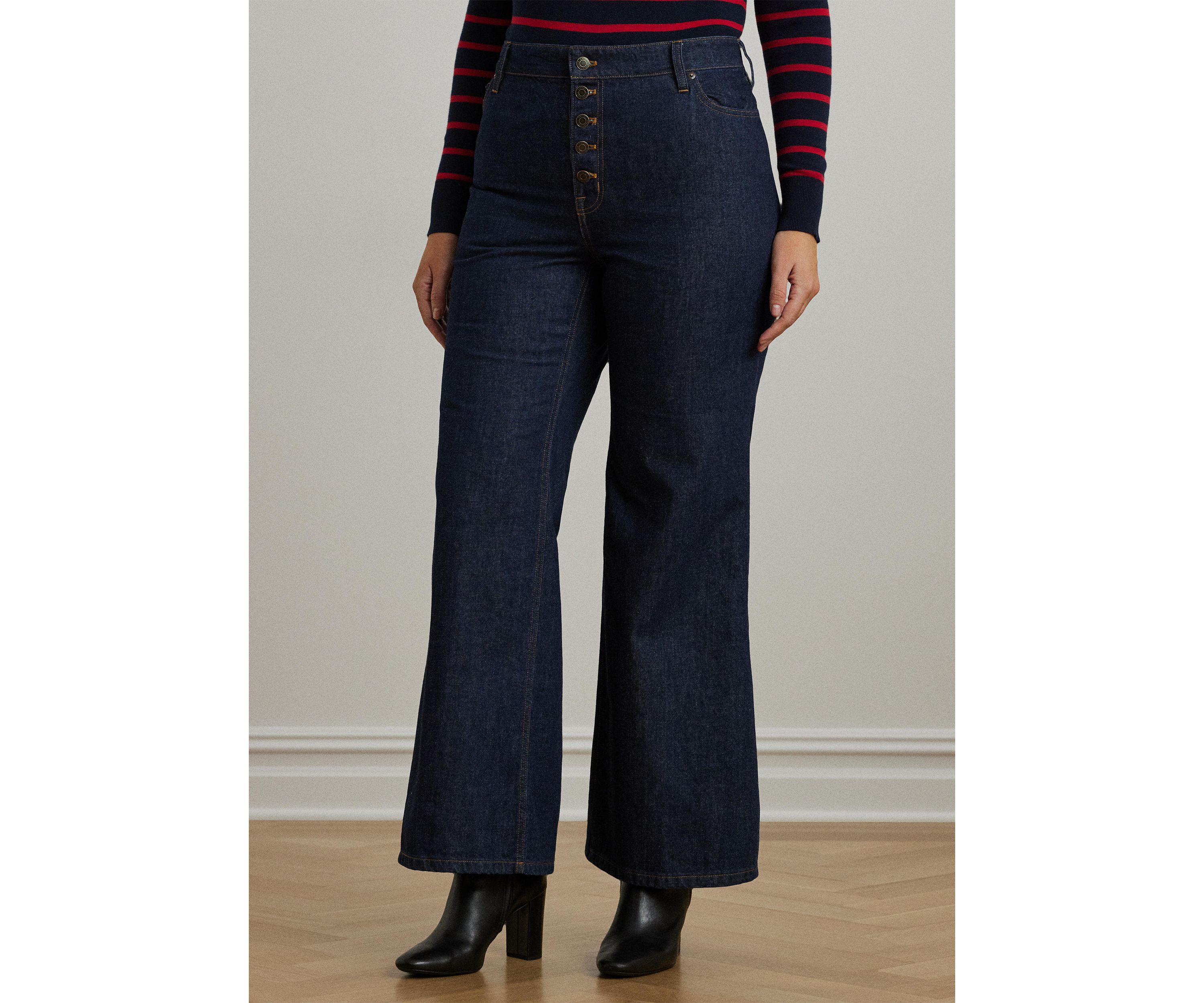Plus Size High-Rise Flare Jeans