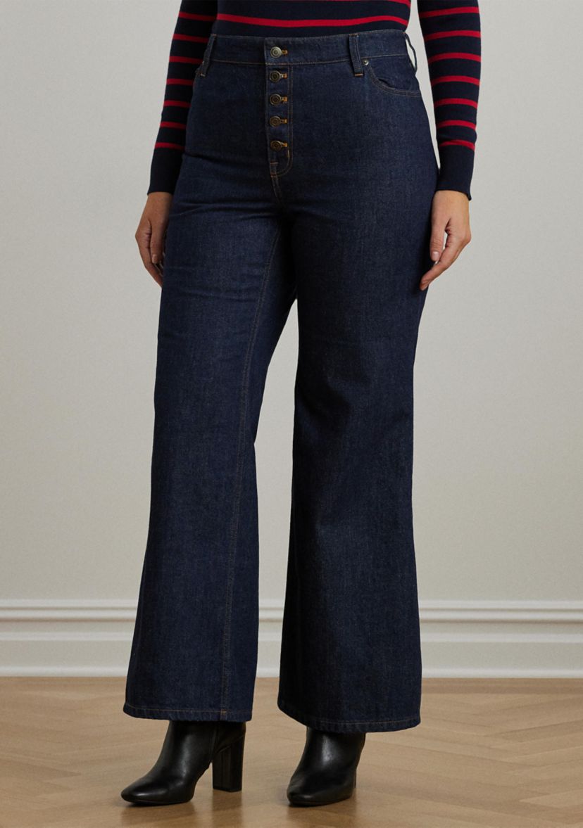 Plus Size High-Rise Flare Jeans
