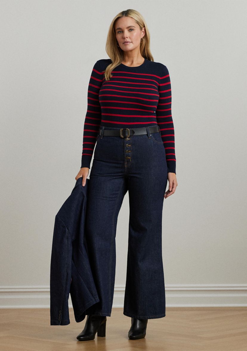 Plus Size High-Rise Flare Jeans