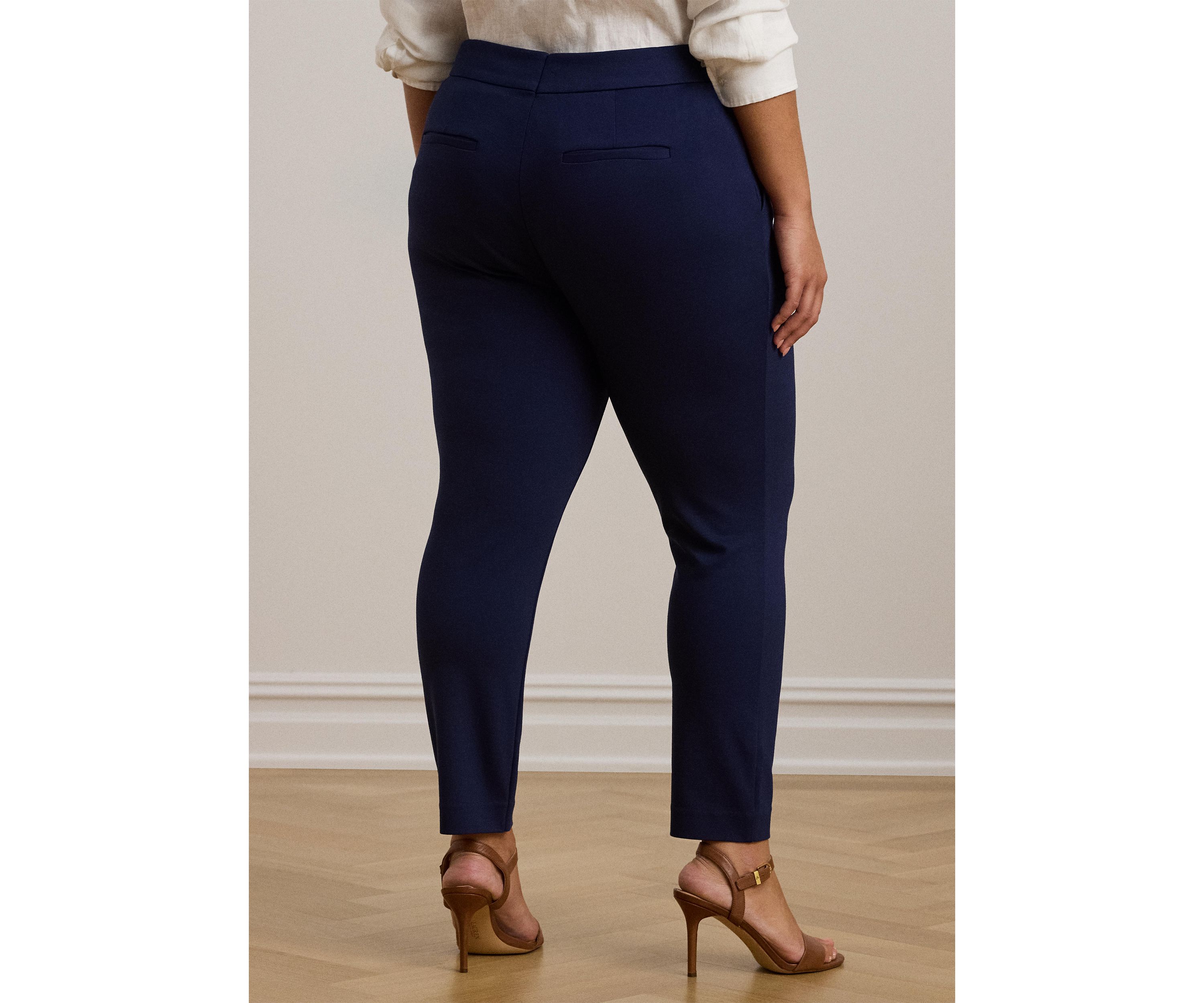 Plus Size Ponte Ankle Pants 