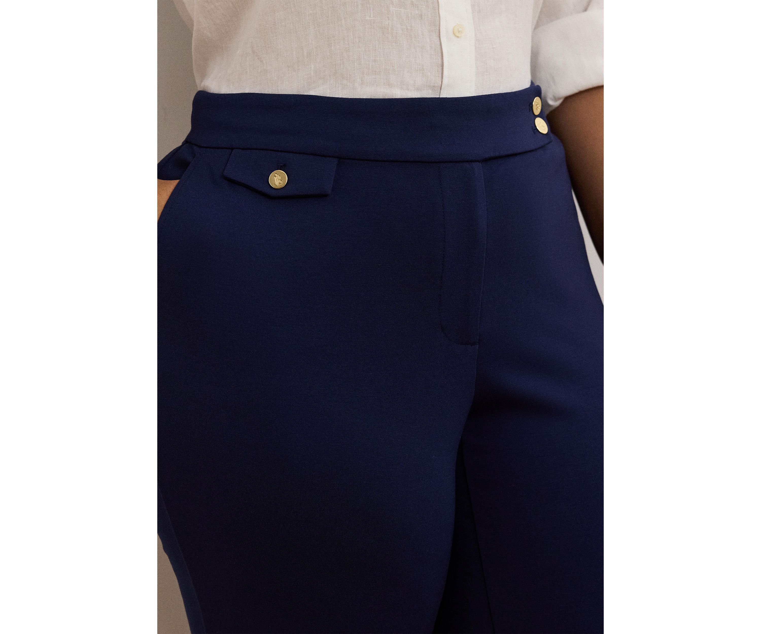 Plus Size Ponte Ankle Pants 