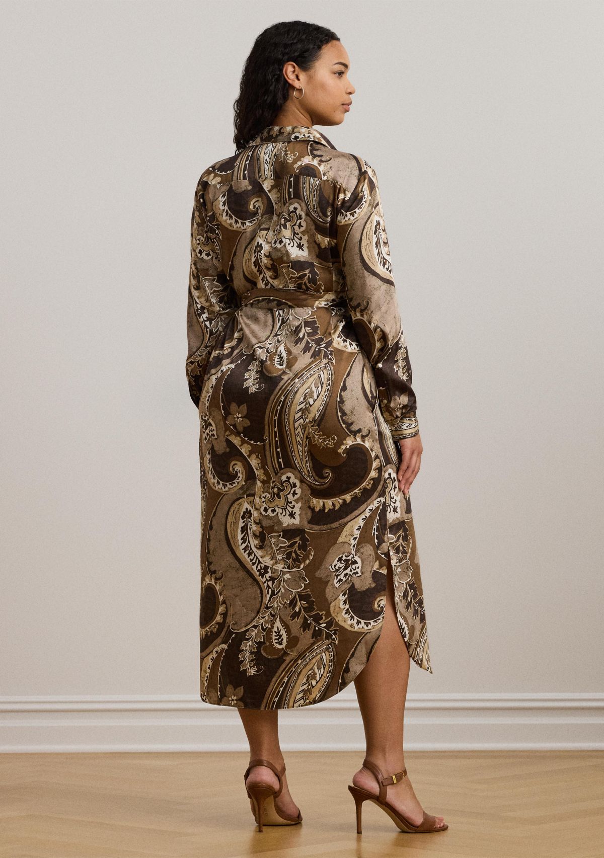 Plus Size Paisley Twill Shirtdress