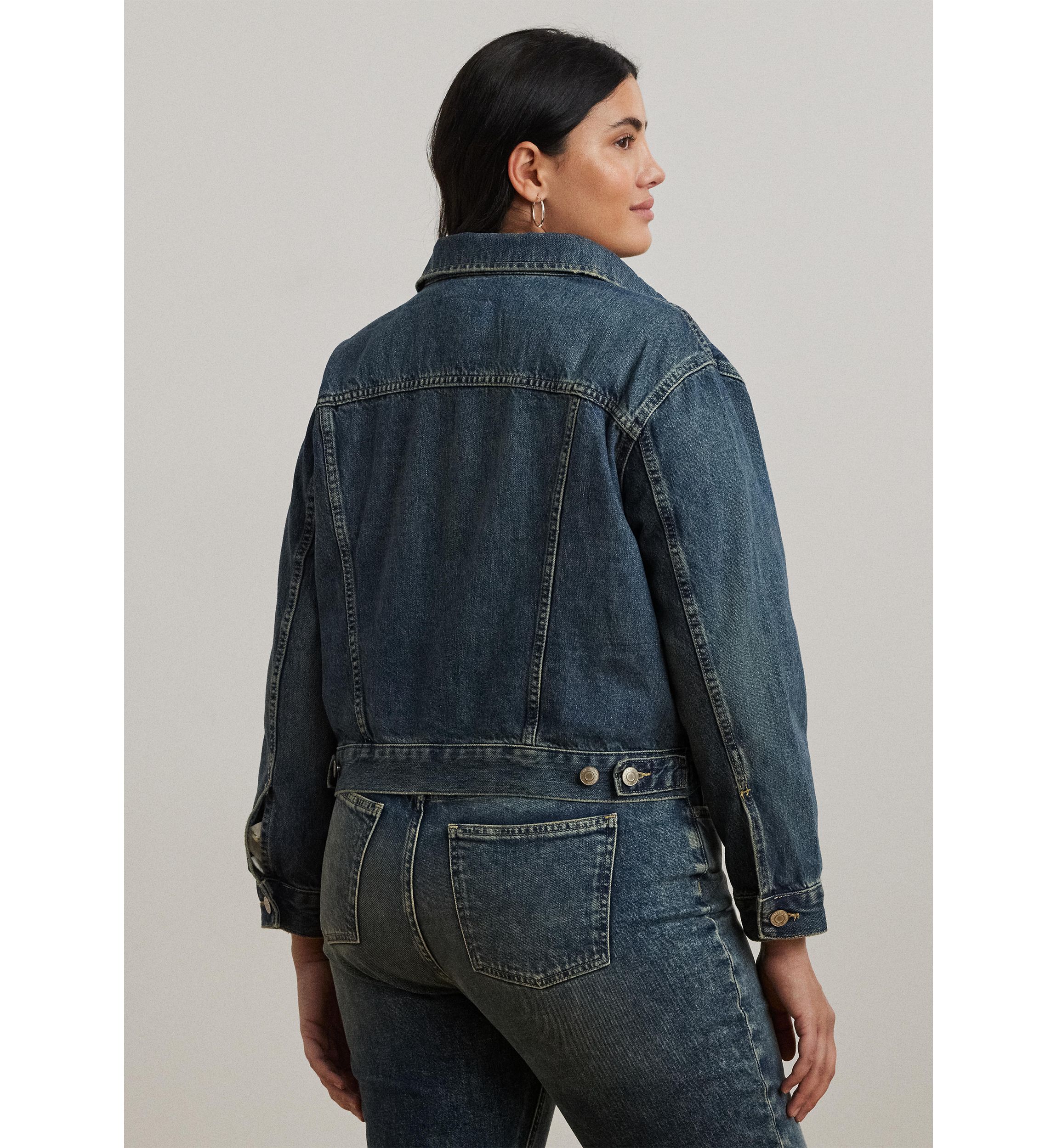 Plus Size Denim Trucker Jacket