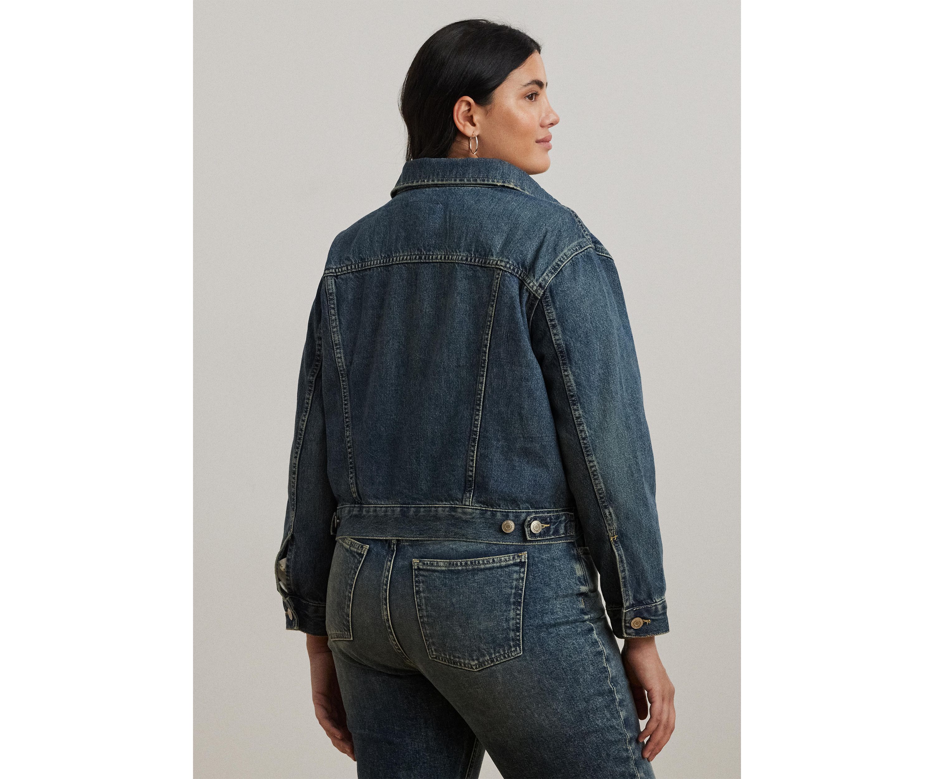 Plus Size Denim Trucker Jacket