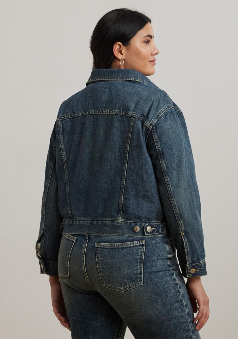 Plus Size Denim Trucker Jacket