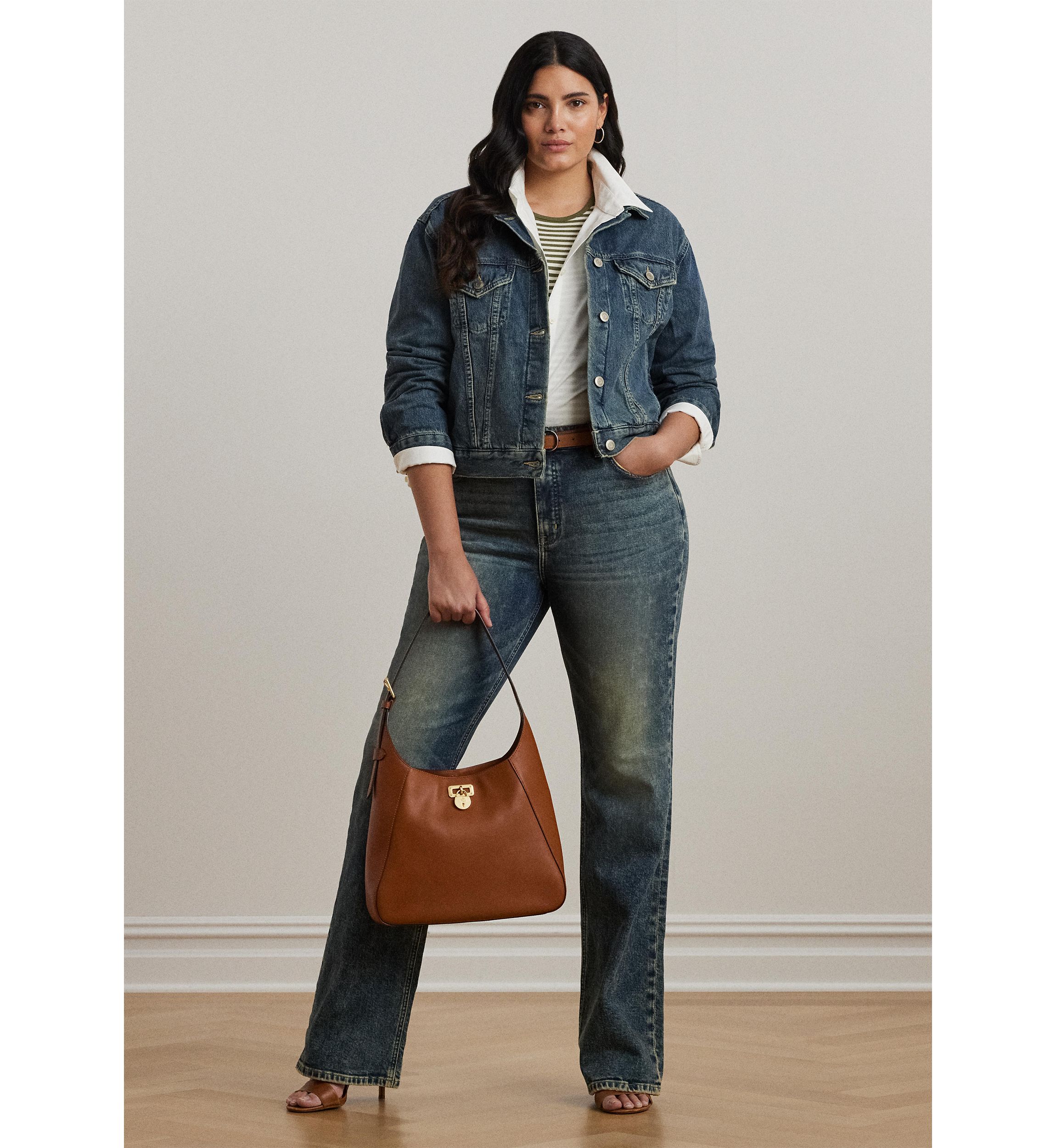 Plus Size Denim Trucker Jacket