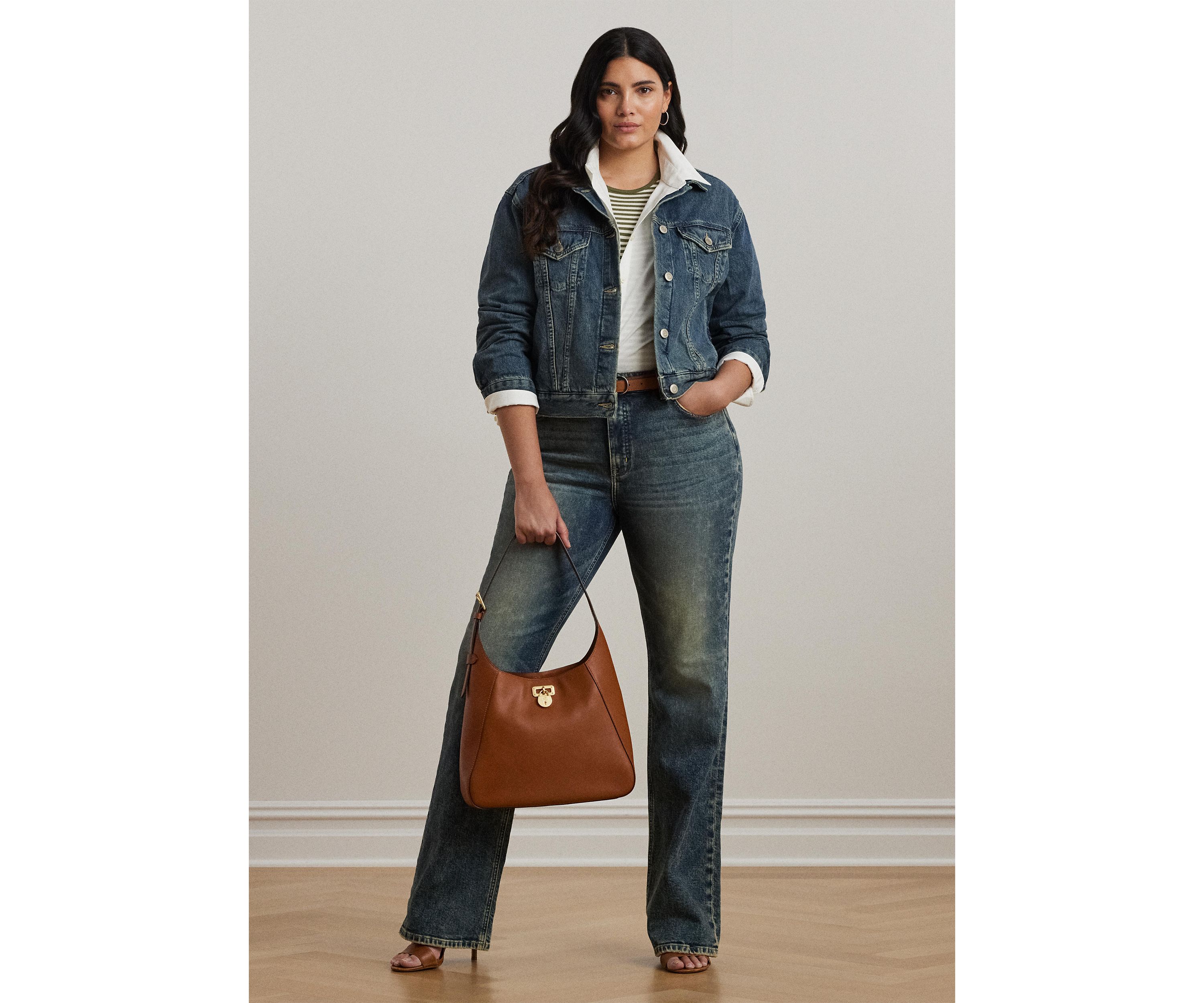 Plus Size Denim Trucker Jacket