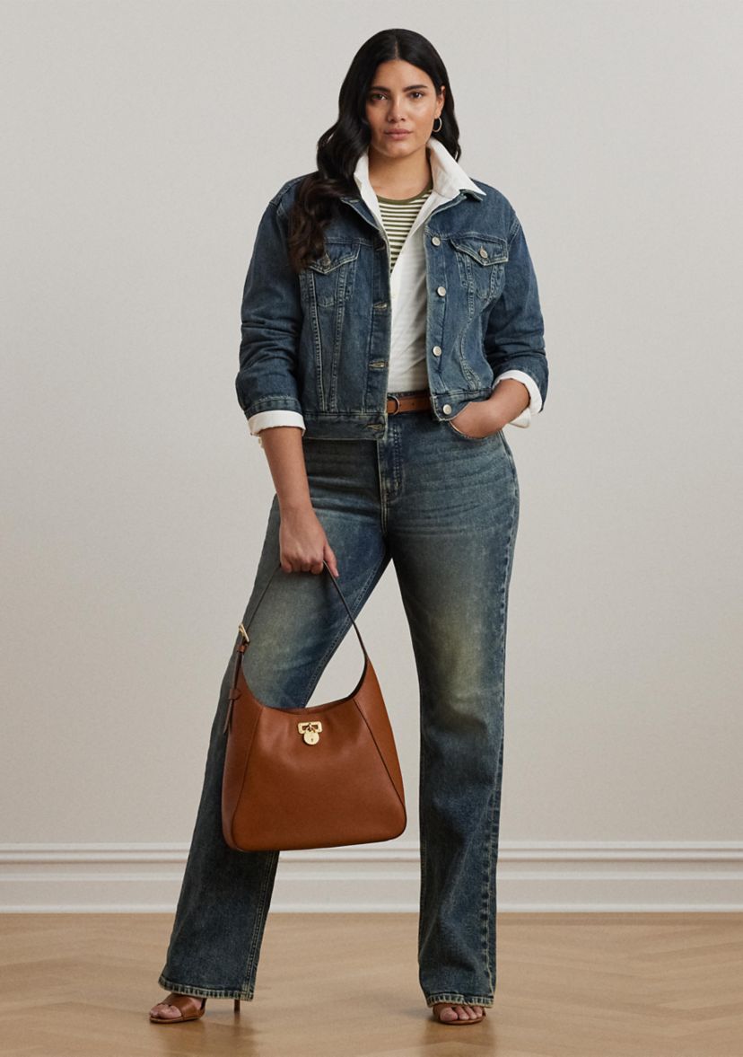 Plus Size Denim Trucker Jacket