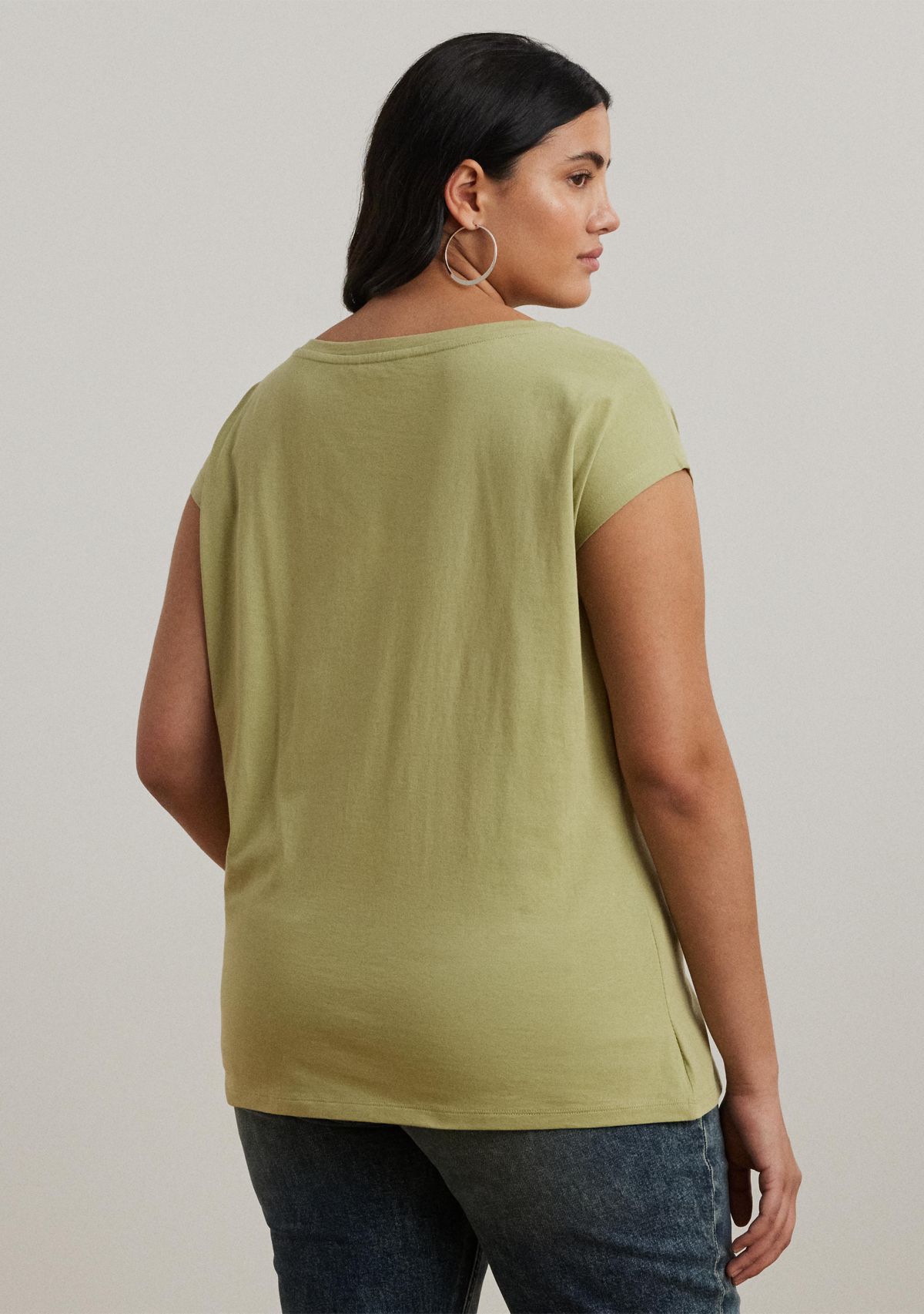 Plus Size Embroidered Jersey T-Shirt 