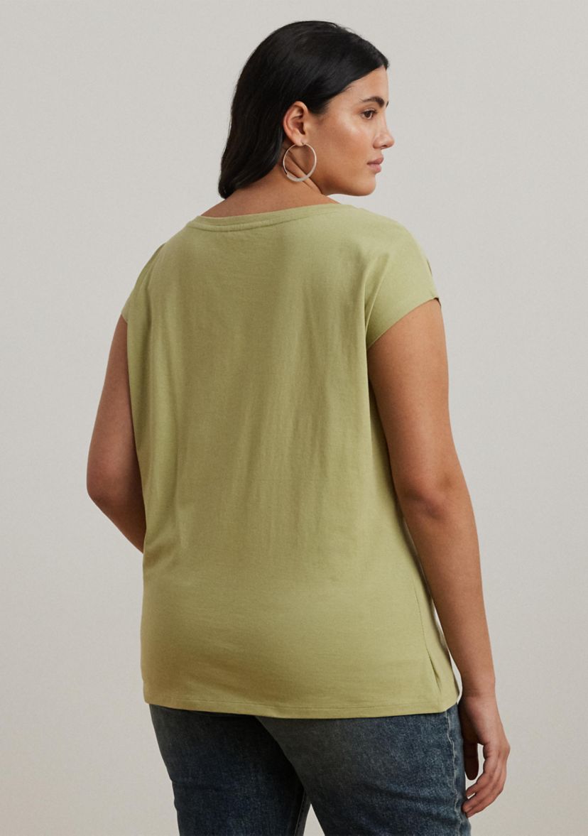 Plus Size Embroidered Jersey T-Shirt 