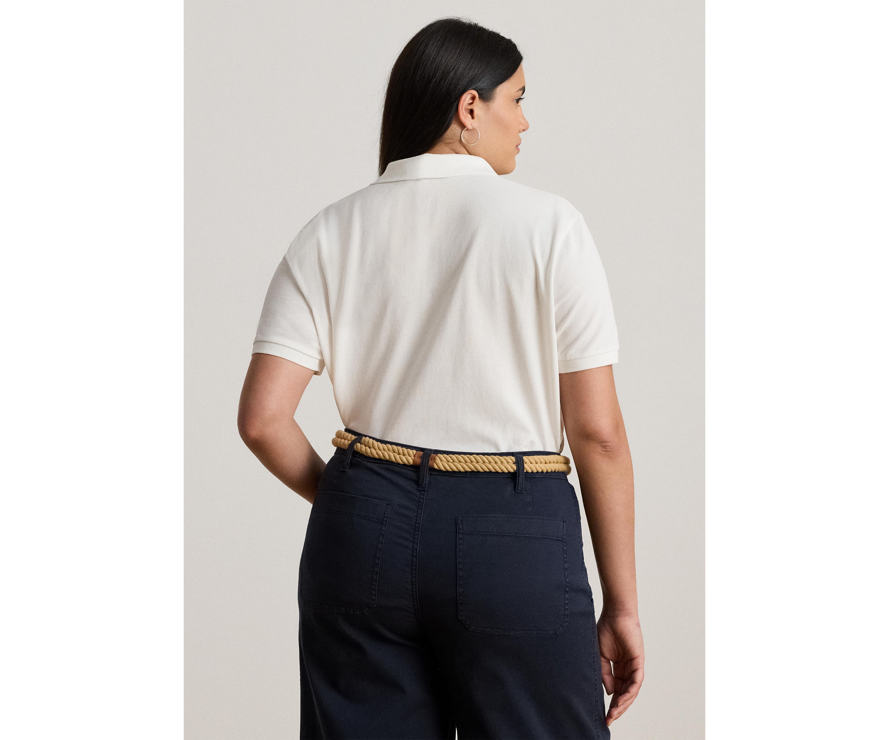 Womens Patchwork Piqué Polo Shirt