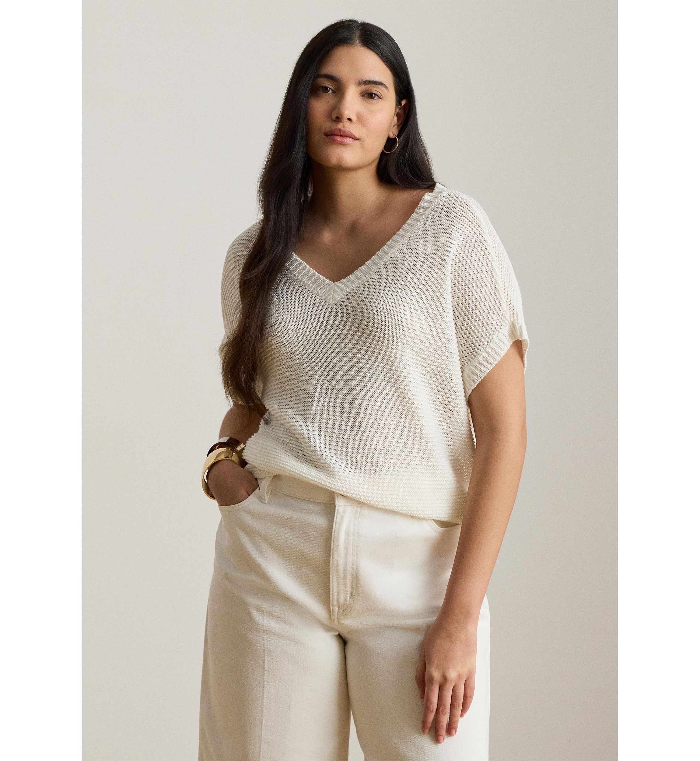 Pull BonWorth Sans Capuche - Taille XL - Beige - Mélange Coton/polyester - Occasion (taches)