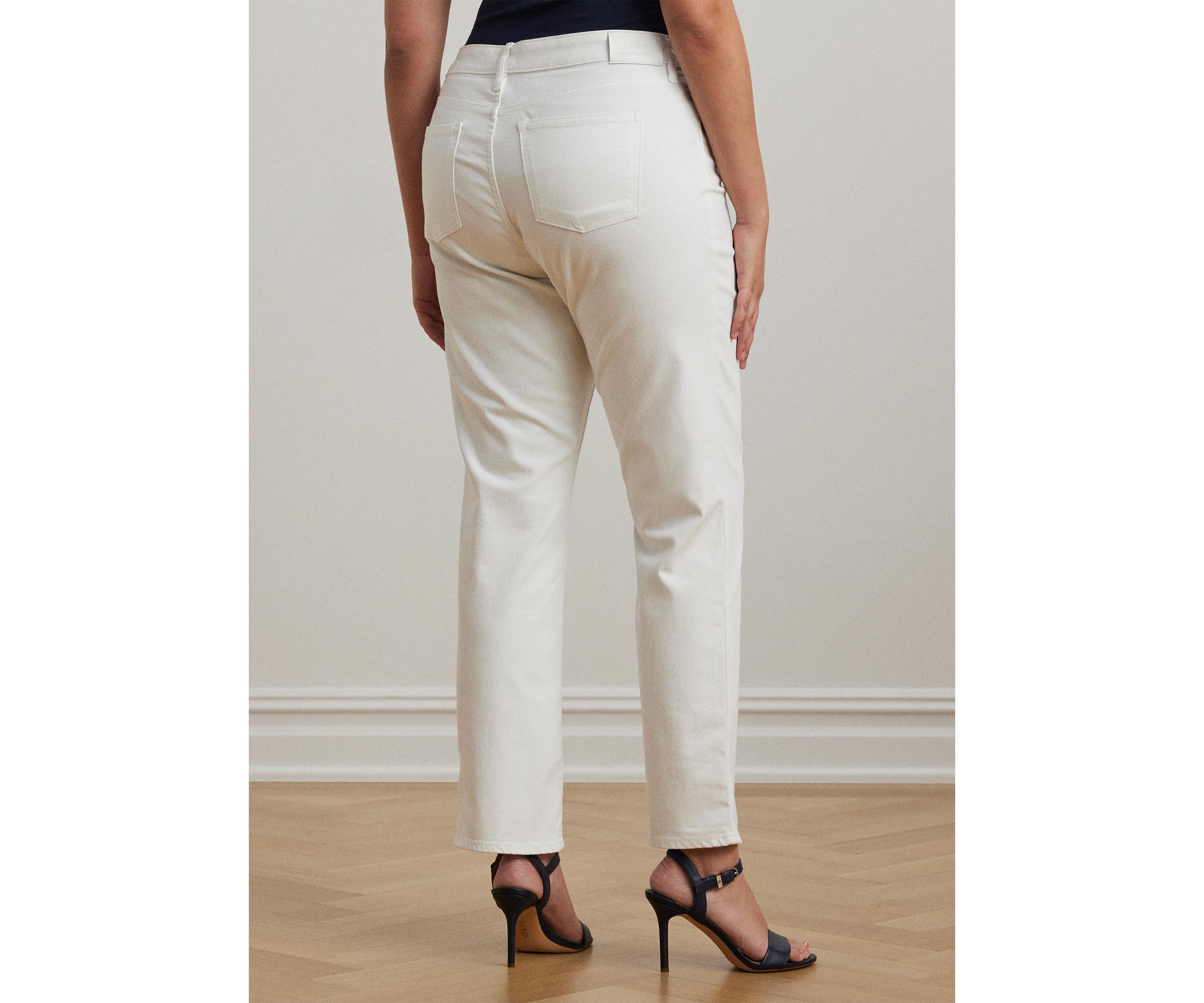Plus Size Mid Rise Straight Jeans