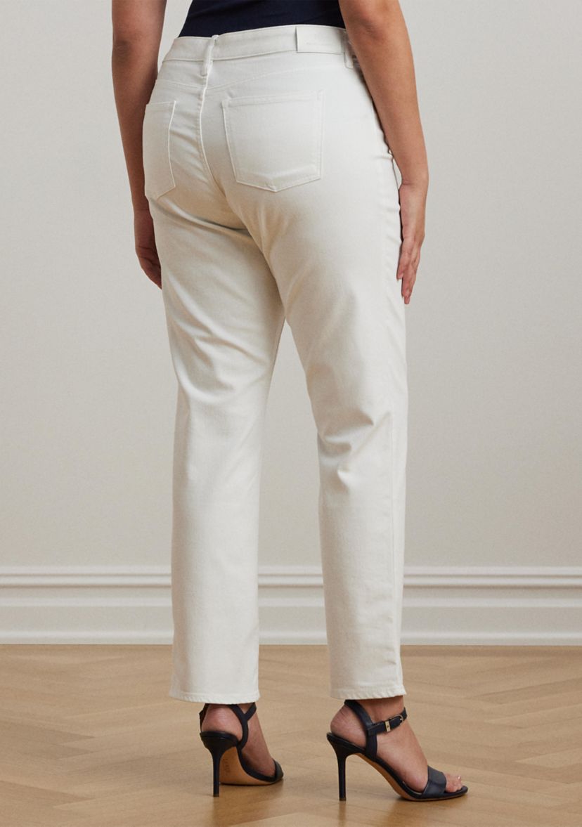 Plus Size Mid Rise Straight Jeans