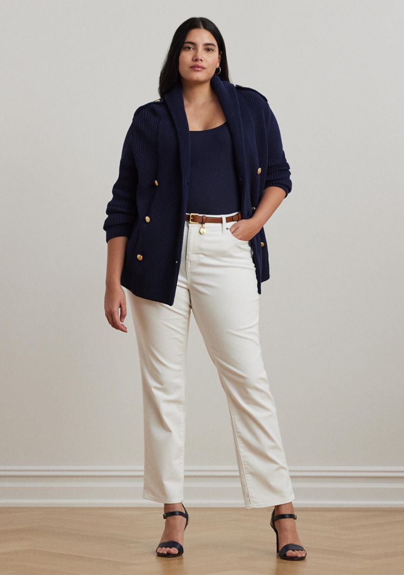 Plus Size Mid Rise Straight Jeans