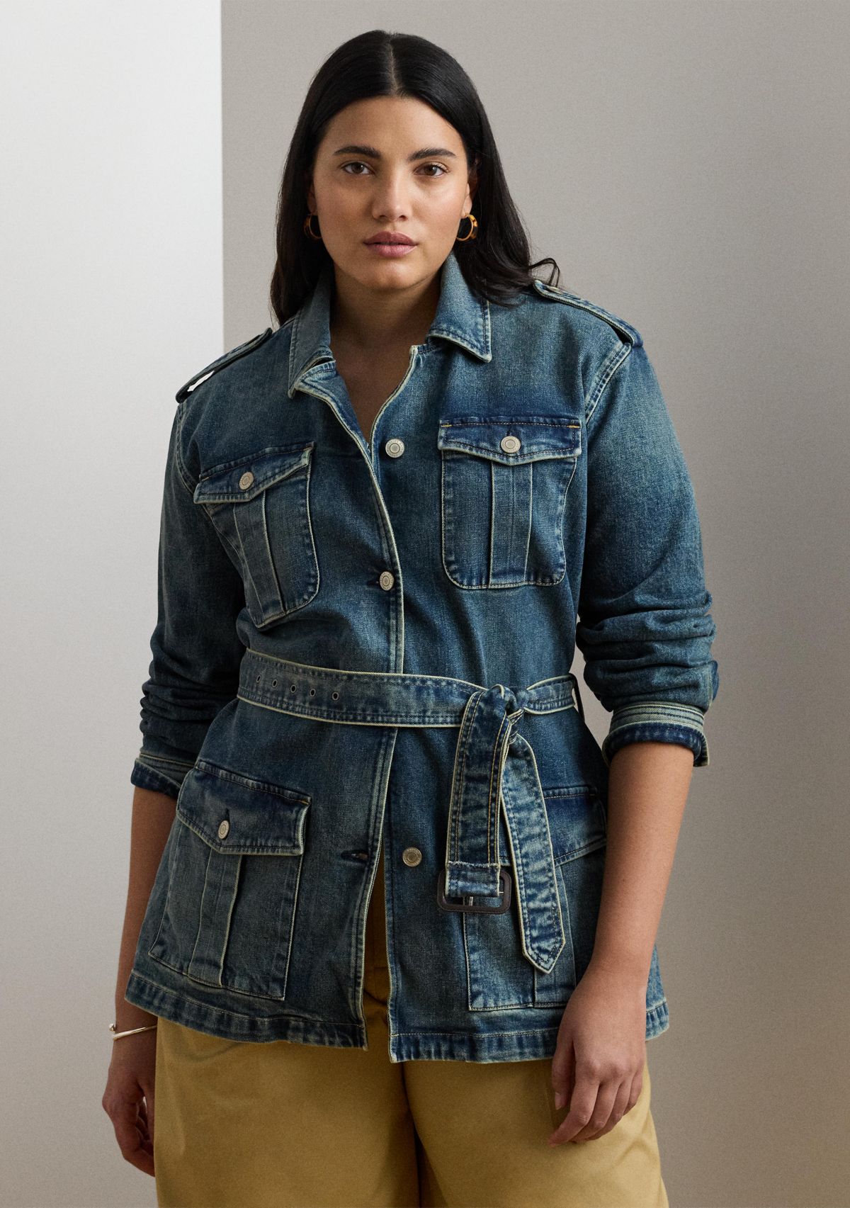 Belted Denim Field Jacket