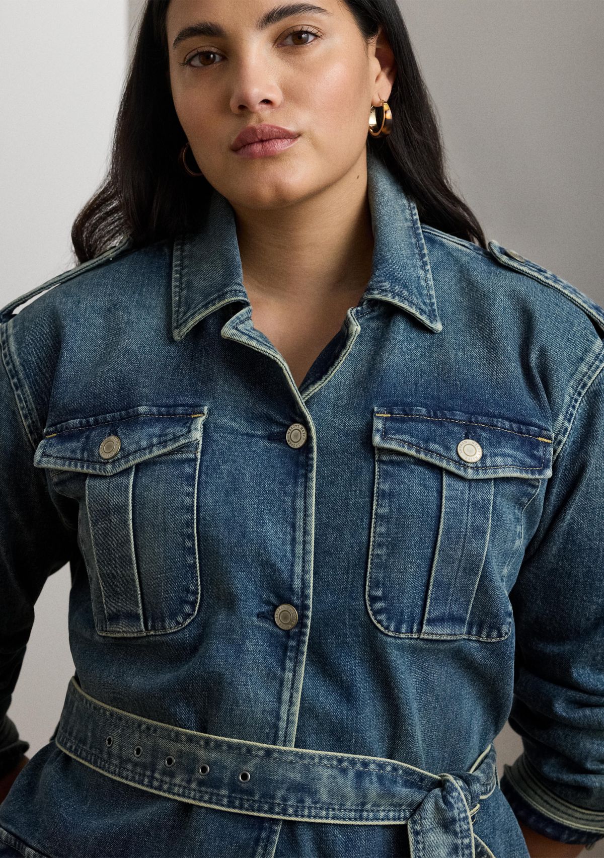 Belted Denim Field Jacket