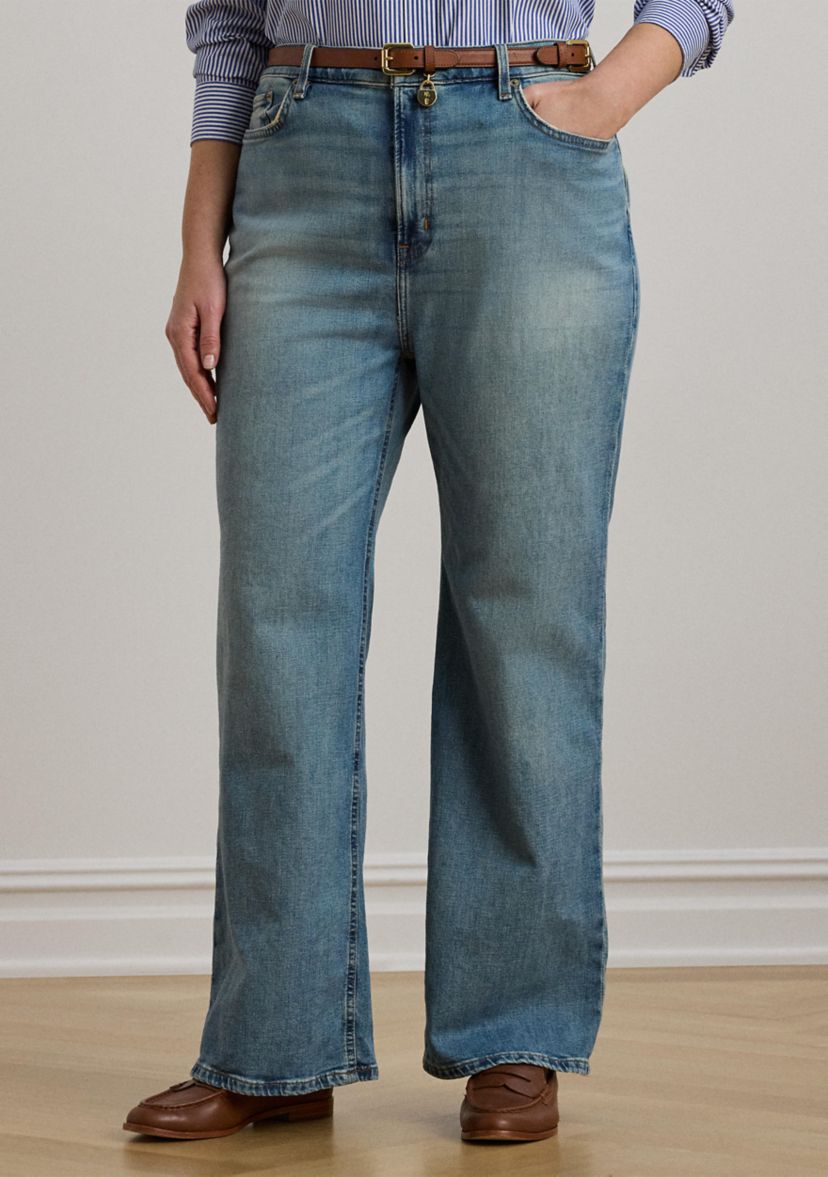 Plus Size High-Rise Wide-Leg Jeans