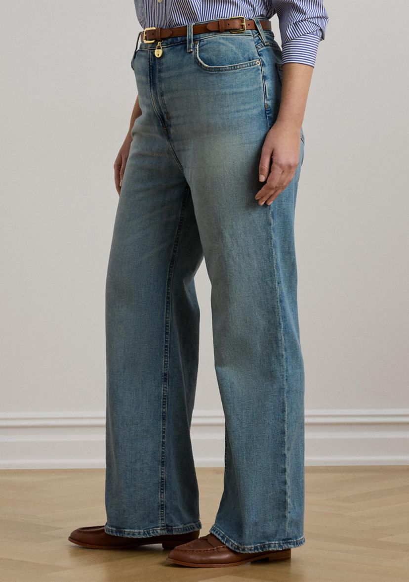 Plus Size High-Rise Wide-Leg Jeans
