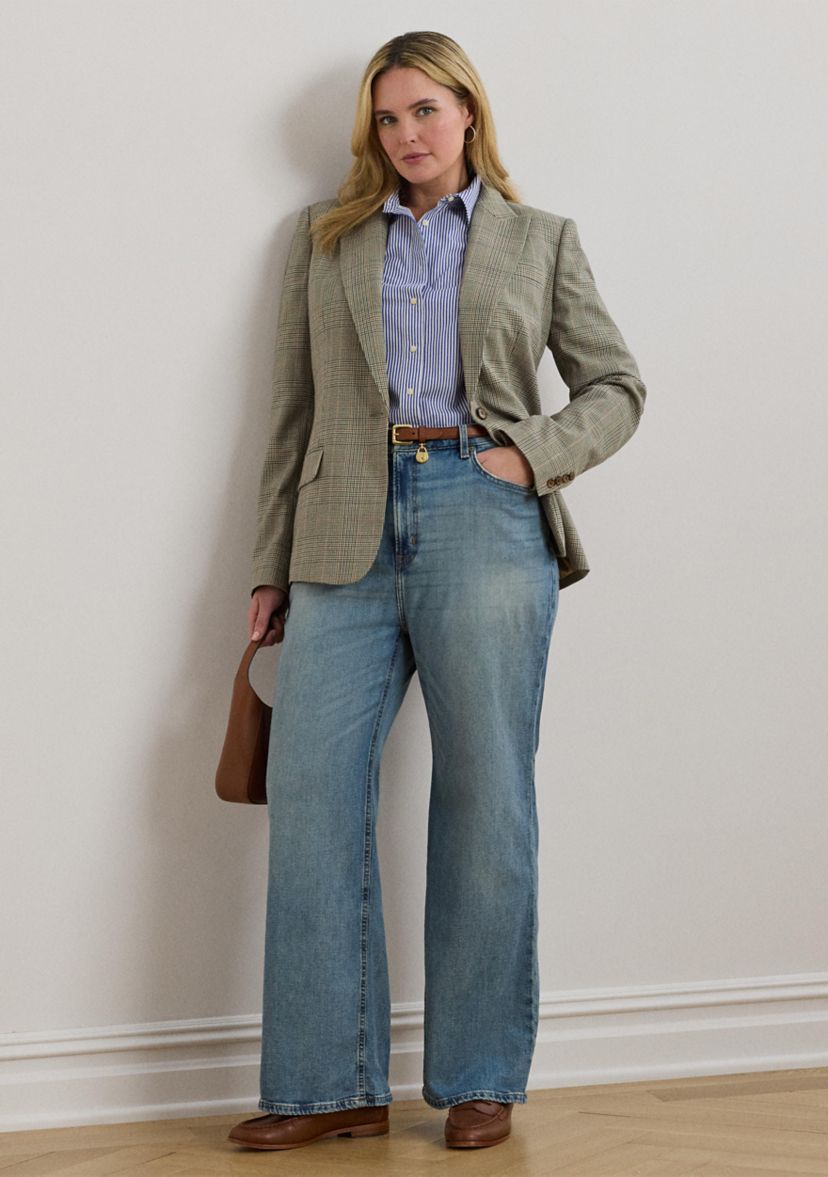 Plus Size High-Rise Wide-Leg Jeans