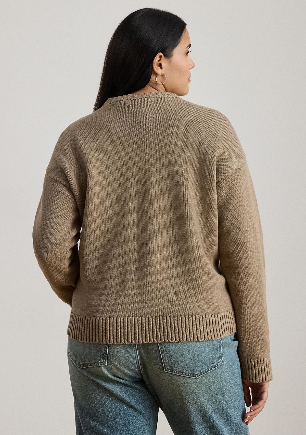 Plus Size Intarsia-Knit English Setter Sweater